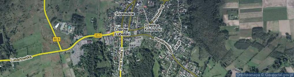 Zdjęcie satelitarne Trzech Stawów ul.